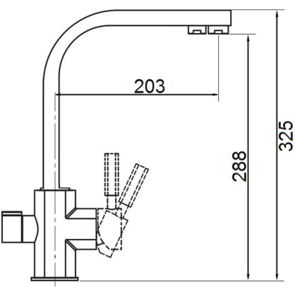Кухонний змішувач FABIANO FKM 3113 SS Inox