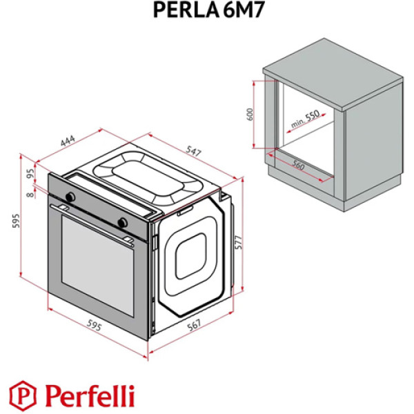 Духова шафа PERFELLI PERLA 6M7 NERO