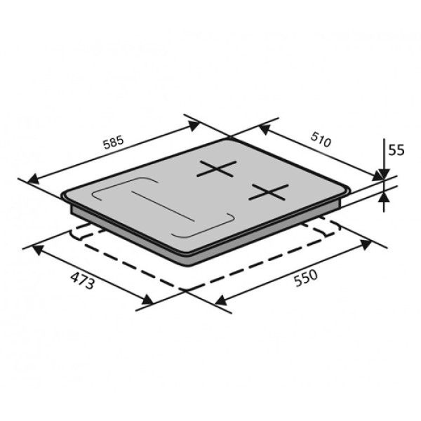 Варильна поверхня VENTOLUX HG622 B9G CS (BK)