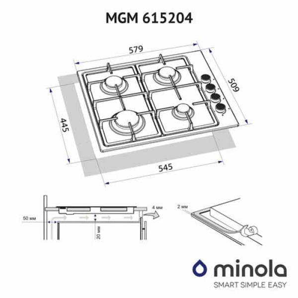 Варильна поверхня MINOLA MGM 615204 BL