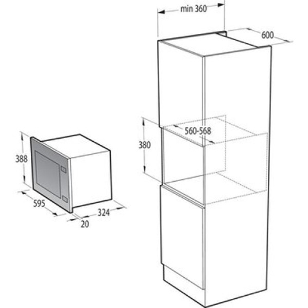 Мікрохвильова піч GORENJE BMI201AG1X