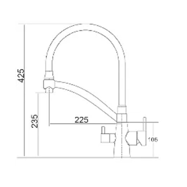 Кухонний змішувач FABIANO FKM 3110 Black Steel