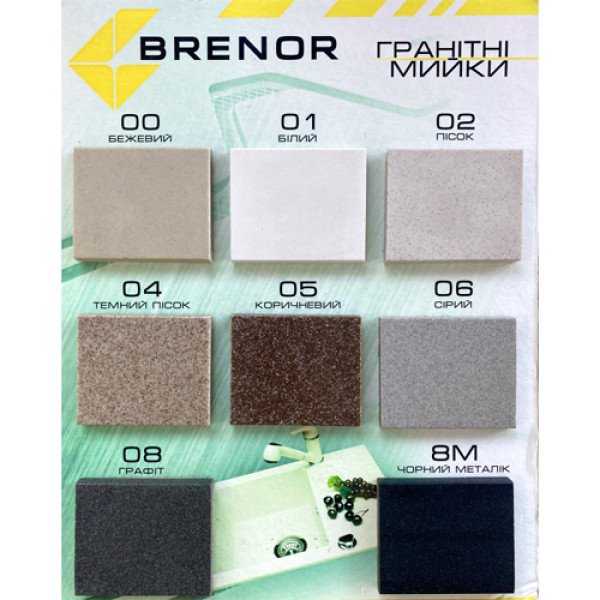 Кухонна мийка BRENOR SPARTA PLUS (08)m