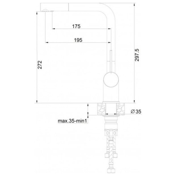 Кухонний змішувач FABIANO FKM 3112 SS Inox