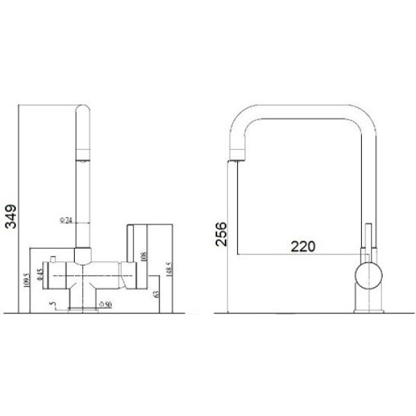 Кухонний змішувач FABIANO FKM 316 SS Inox