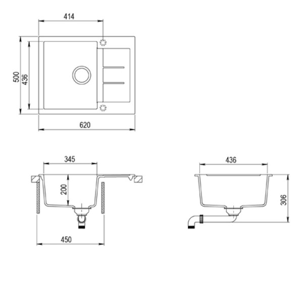 Кухонна мийка AQUASANITA TESA SQT102W-110 Beige