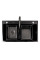 Кухонна мийка PLATINUM CM 75*46B PVD чорна (Work station) Handmade