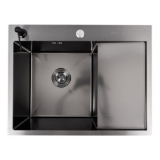 Кухонна мийка VALESO CM 65*50 L DECOR PVD чорна Valeso Handmade (3.0/0.8)