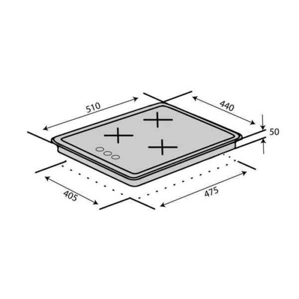 Варильна поверхня VENTOLUX HG430-G3G CEST (WH)