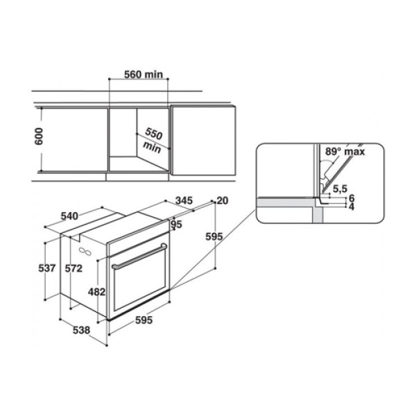 Духова шафа WHIRLPOOL W6OM44S1HBSS