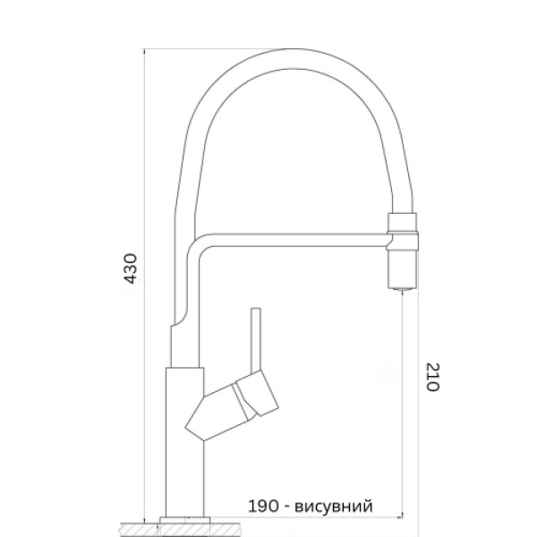 Кухонний змішувач VALESO BQ566 (PVD чорний)