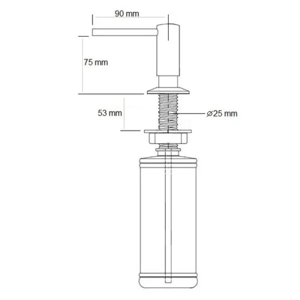 Дозатор для миючого засобу FABIANO FAS D42 Inox