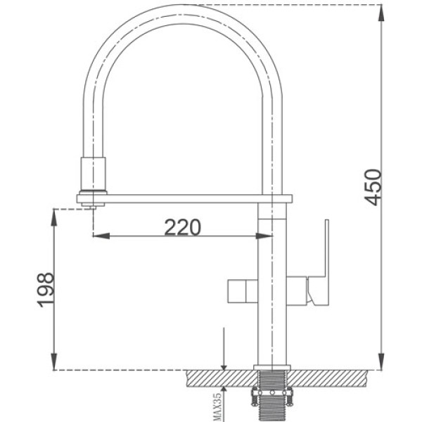 Кухонний змішувач FABIANO FKM 3120 Inox