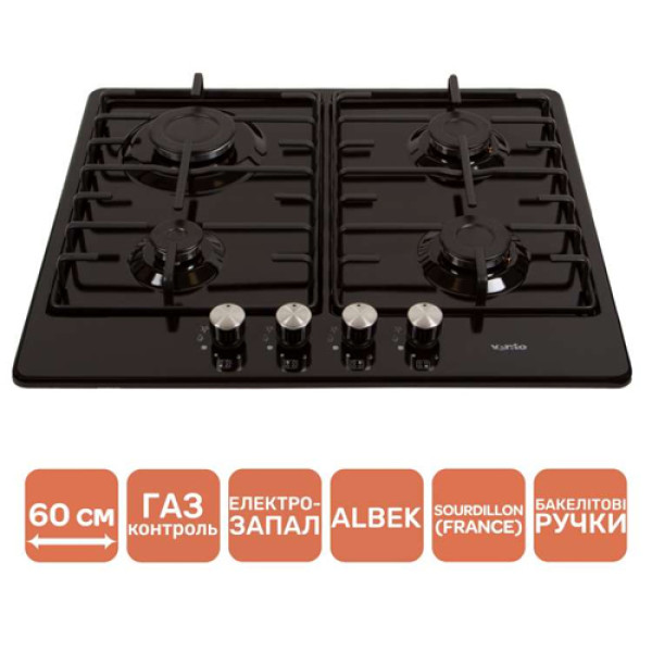 Варильна поверхня VENTOLUX HG640-MA3 S (BK)