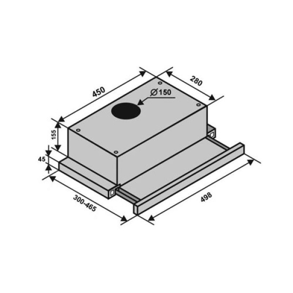 Витяжка VENTOLUX GARDA 50 INOX (700) LED