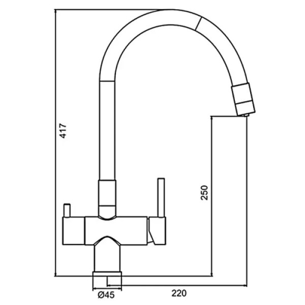Кухонний змішувач GAPPO G4398-39