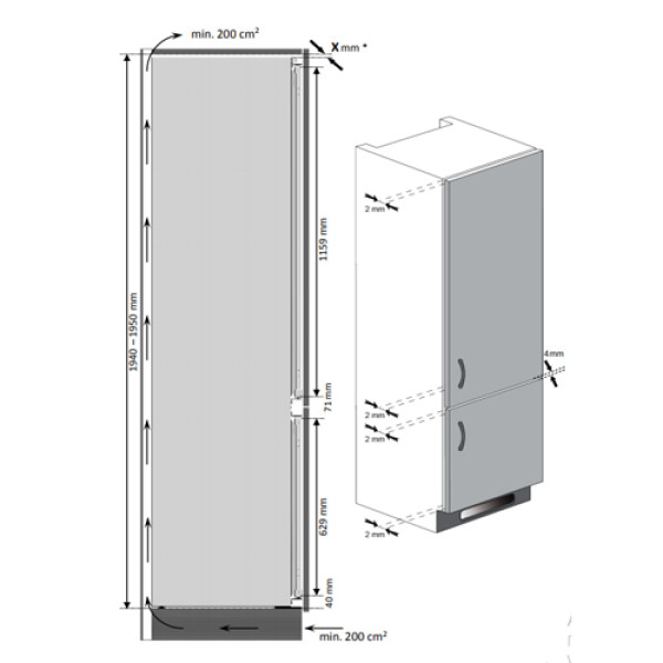 Холодильник  BEKO BCNA306E3S