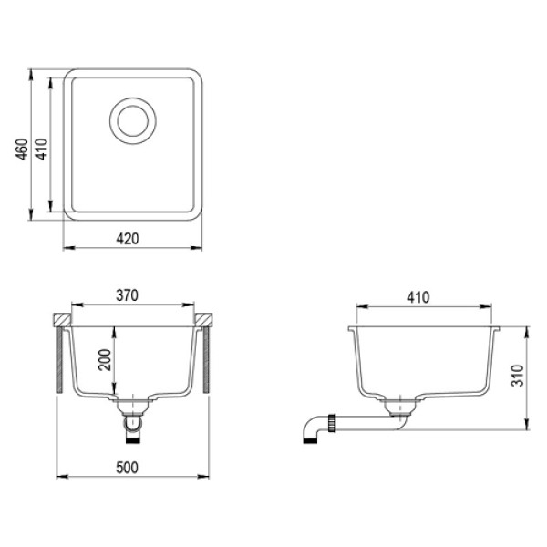 Кухонна мийка  ARCA SQA 101W-220 Argent 