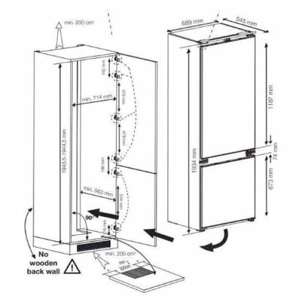 Холодильник  BEKO BCNE400E40SN
