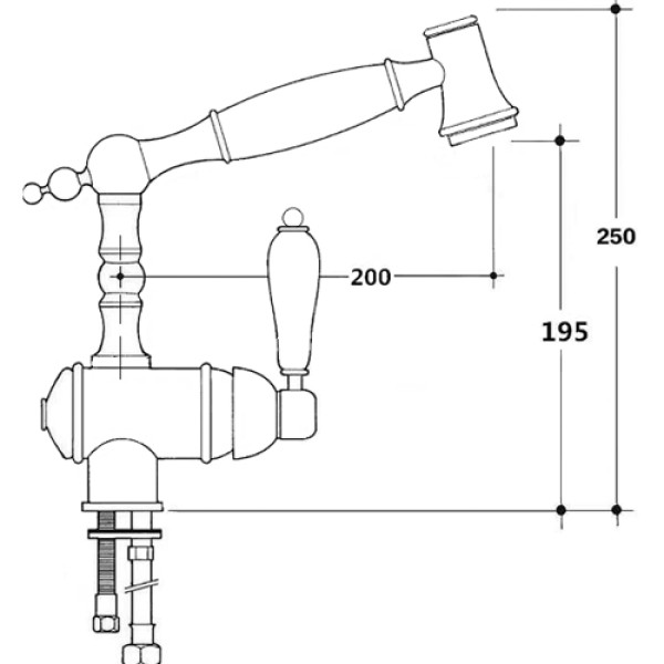 Кухонний змішувач FABIANO FKM 67P SS Brass Antique