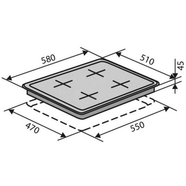 Варильна поверхня VENTOLUX HG640-B2 S (WH)