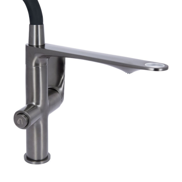 Кухонний змішувач Q-TAP Vlasta New QTVLA364GMB45649 Gunmetal Black PVD