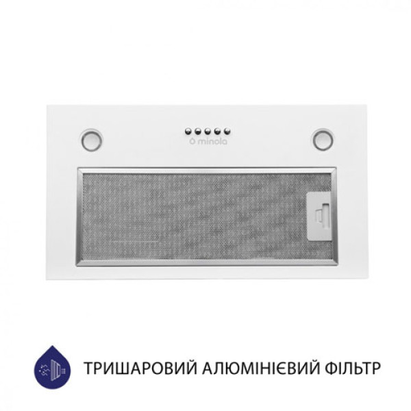 Витяжка MINOLA HBI 5327 WH 800 LED