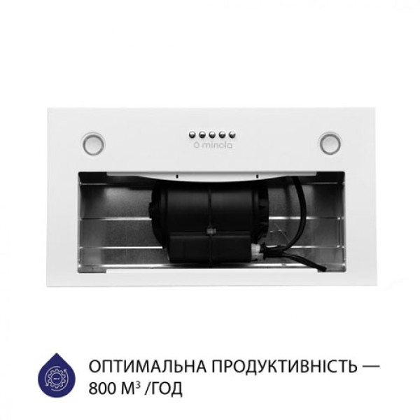 Витяжка MINOLA HBI 5327 WH 800 LED