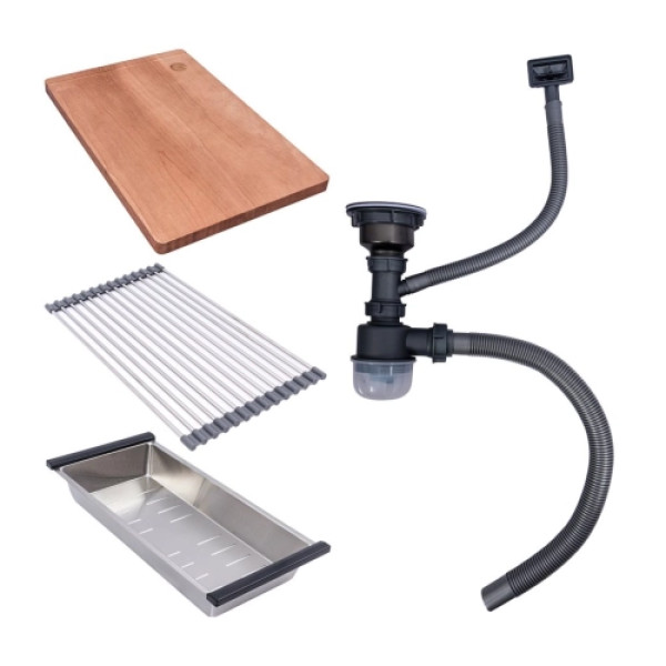 Кухонна мийка  CM 54*44 PVD золото Workstation Handmade монтаж під стільницю