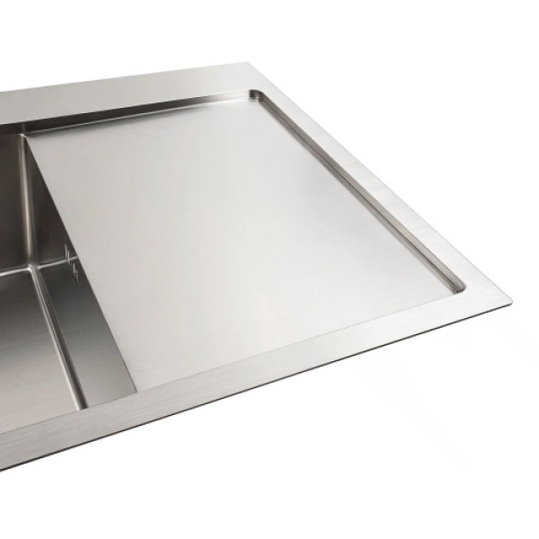 Кухонна мийка PLATINUM 78*48 L Handmade (два отвори,круглий сифон 3,0/,08)