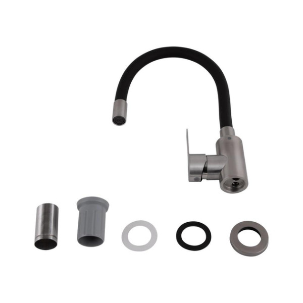 Кухонний змішувач BRINEX Pure 015F3 Nickel/Black