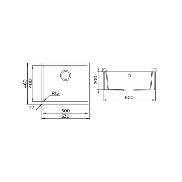 Кухонна мийка AQUASANITA Forma SQF103 Blanched Almond 113