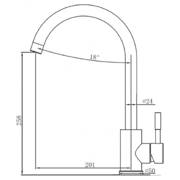 Кухонний змішувач FABIANO SKF 850 ST Grey Metallic