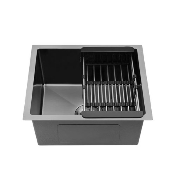 Кухонна мийка KRONER KRP PVD Schwarze - 4843HM (3.0/1.0мм)